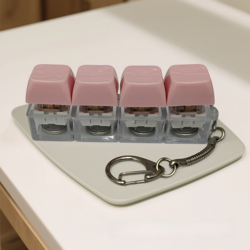 Mechanical Keyboard Switch Tester Keychain with LED Lights