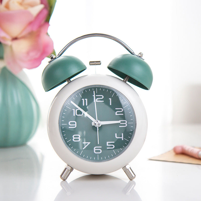 Mechanical metal bell alarm clock
