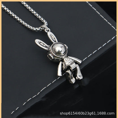 Mechanical rabbit necklace