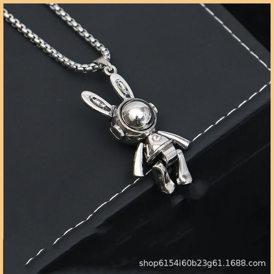 Mechanical rabbit necklace