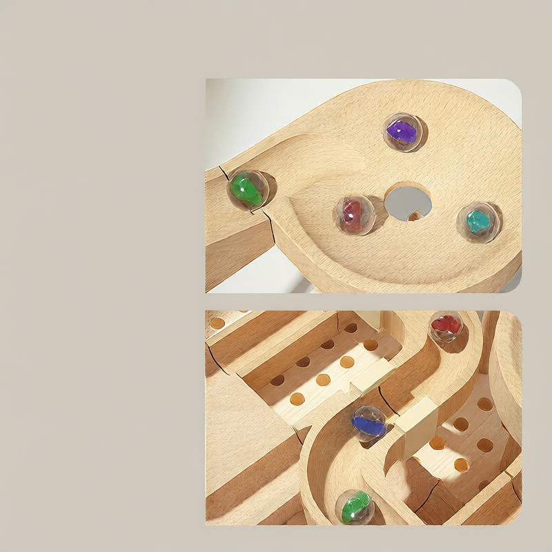 Mechanical Track Ball 3D Wooden Puzzle Toy