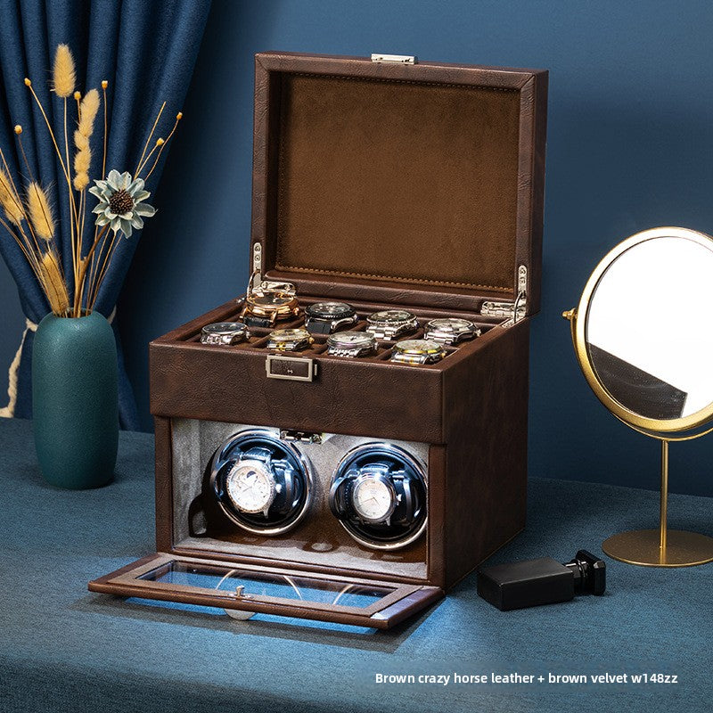 Mechanical Watch Winder with Storage Display Case