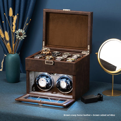 Mechanical Watch Winder with Storage Display Case