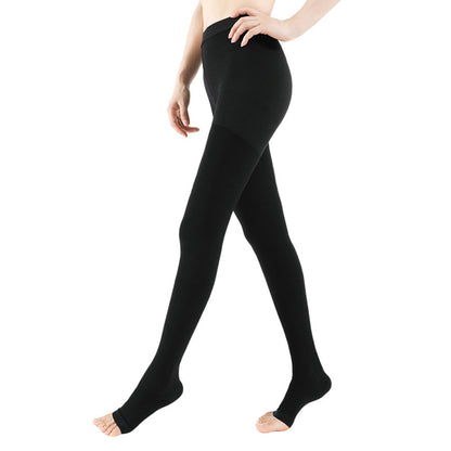 Medical-grade three-layer continuous elastic stockings