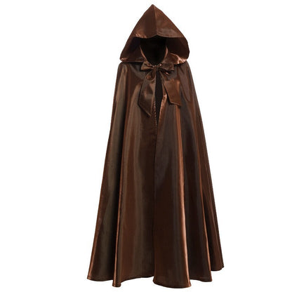Medieval Hooded Cloak Long Sleeved Wizard Robe