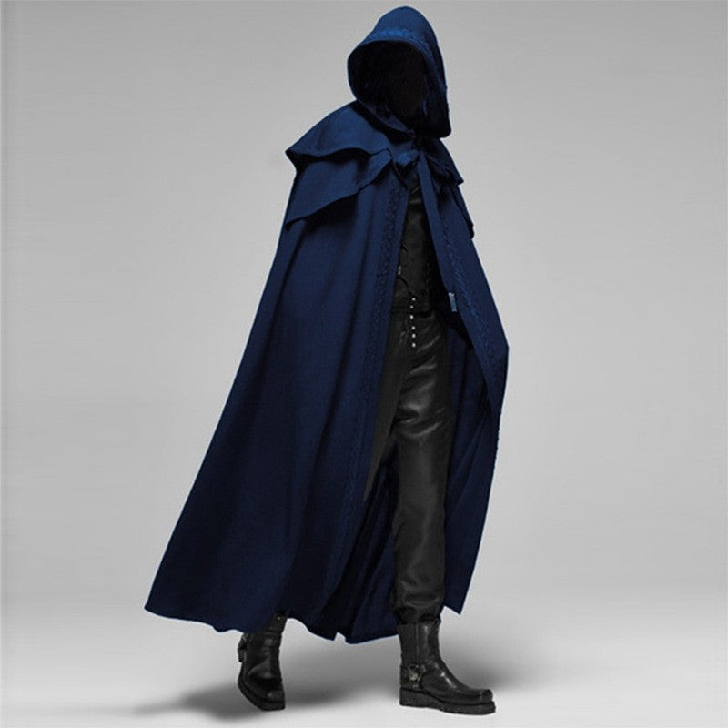 Medieval Hooded Cloak Long Sleeved Wizard Robe