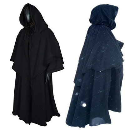 Medieval Hooded Cloak Long Sleeved Wizard Robe