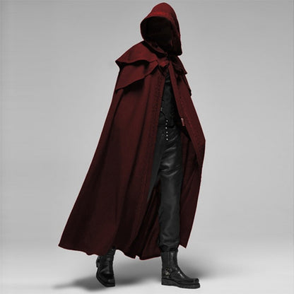 Medieval Hooded Cloak Long Sleeved Wizard Robe