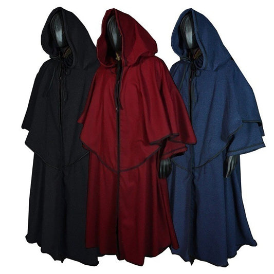 Medieval Hooded Wizard Cloak