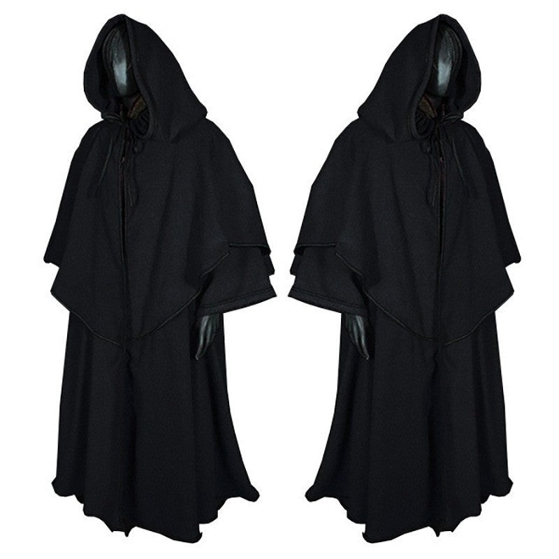 Medieval Hooded Wizard Cloak