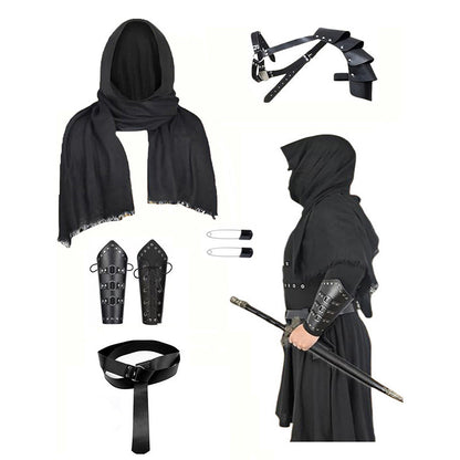 Medieval Knight Renaissance Hooded Cloak