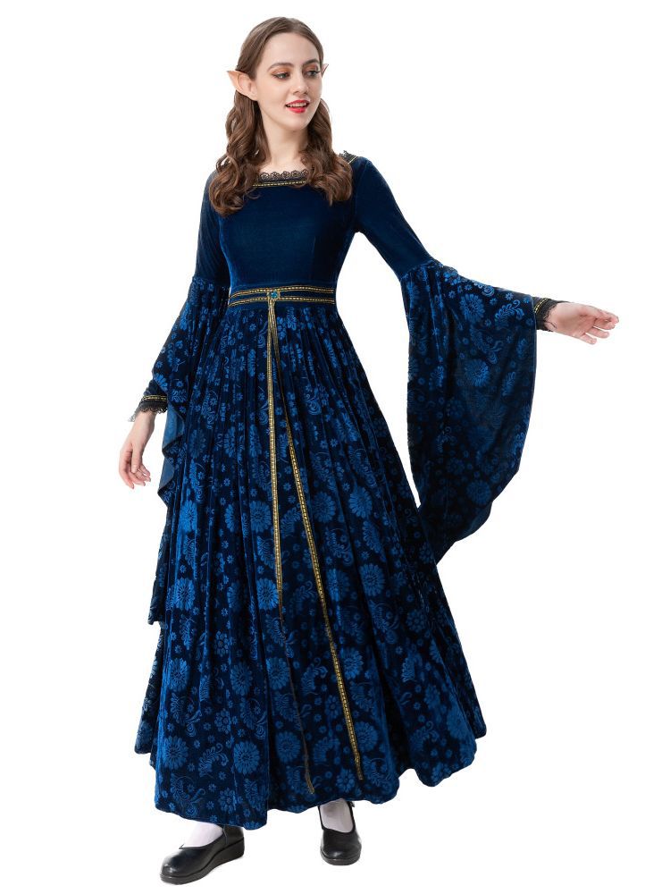 Medieval Noble Cloak and Dress Costume