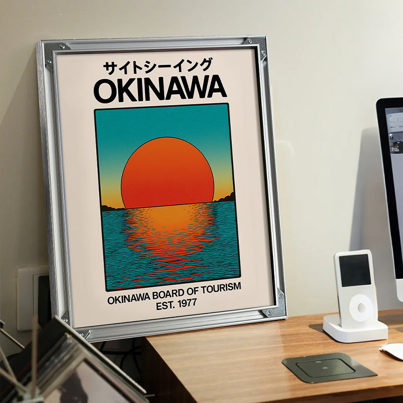 Medieval poster gradient entrance decoration painting