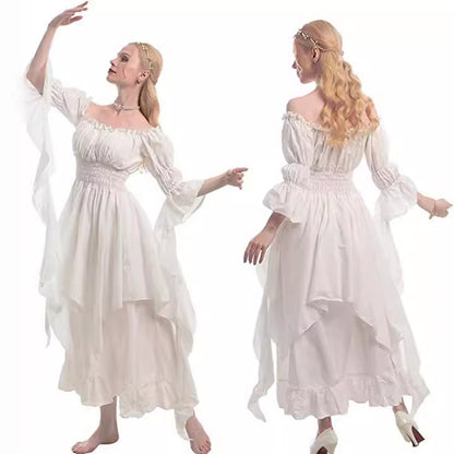 Medieval Renaissance Corseted Long Dress for Cosplay
