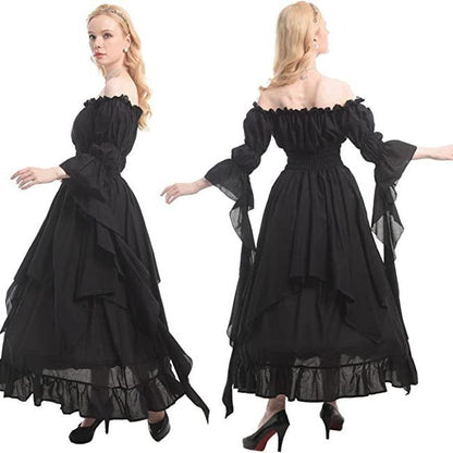 Medieval Renaissance Corseted Long Dress for Cosplay