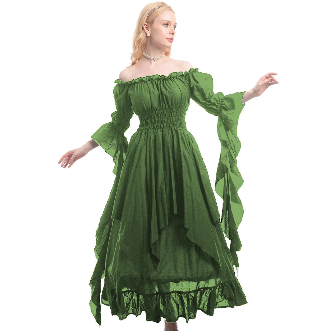 Medieval Renaissance Corseted Long Dress for Cosplay