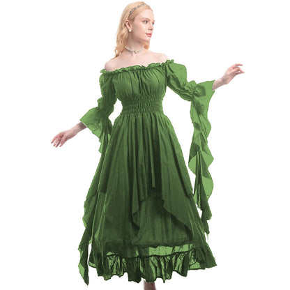 Medieval Renaissance Corseted Long Dress for Cosplay