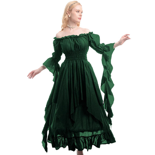Medieval Renaissance Corseted Long Dress for Cosplay