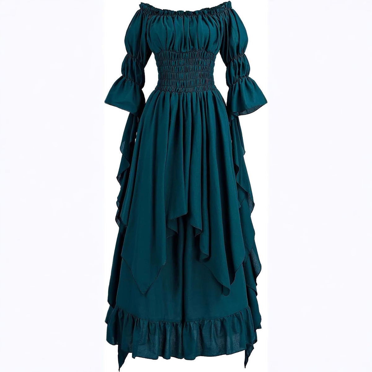 Medieval Renaissance Corseted Long Dress for Cosplay