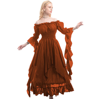 Medieval Renaissance Corseted Long Dress for Cosplay