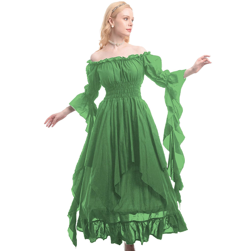 Medieval Renaissance Corseted Long Dress for Cosplay