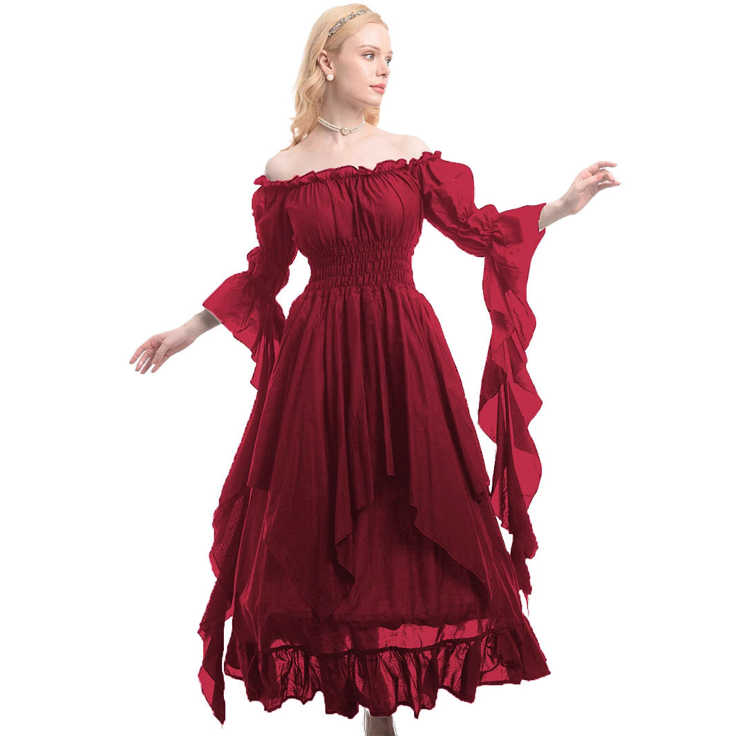 Medieval Renaissance Corseted Long Dress for Cosplay
