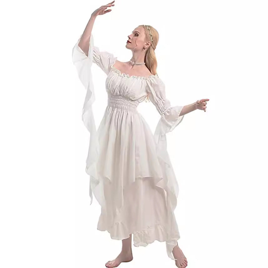 Medieval Renaissance Corseted Long Dress for Cosplay
