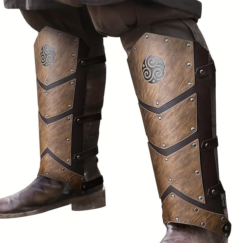 Medieval Renaissance Viking Leather Leg Guards