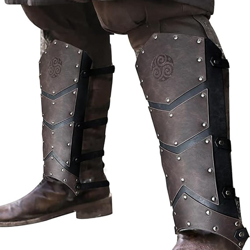 Medieval Renaissance Viking Leather Leg Guards