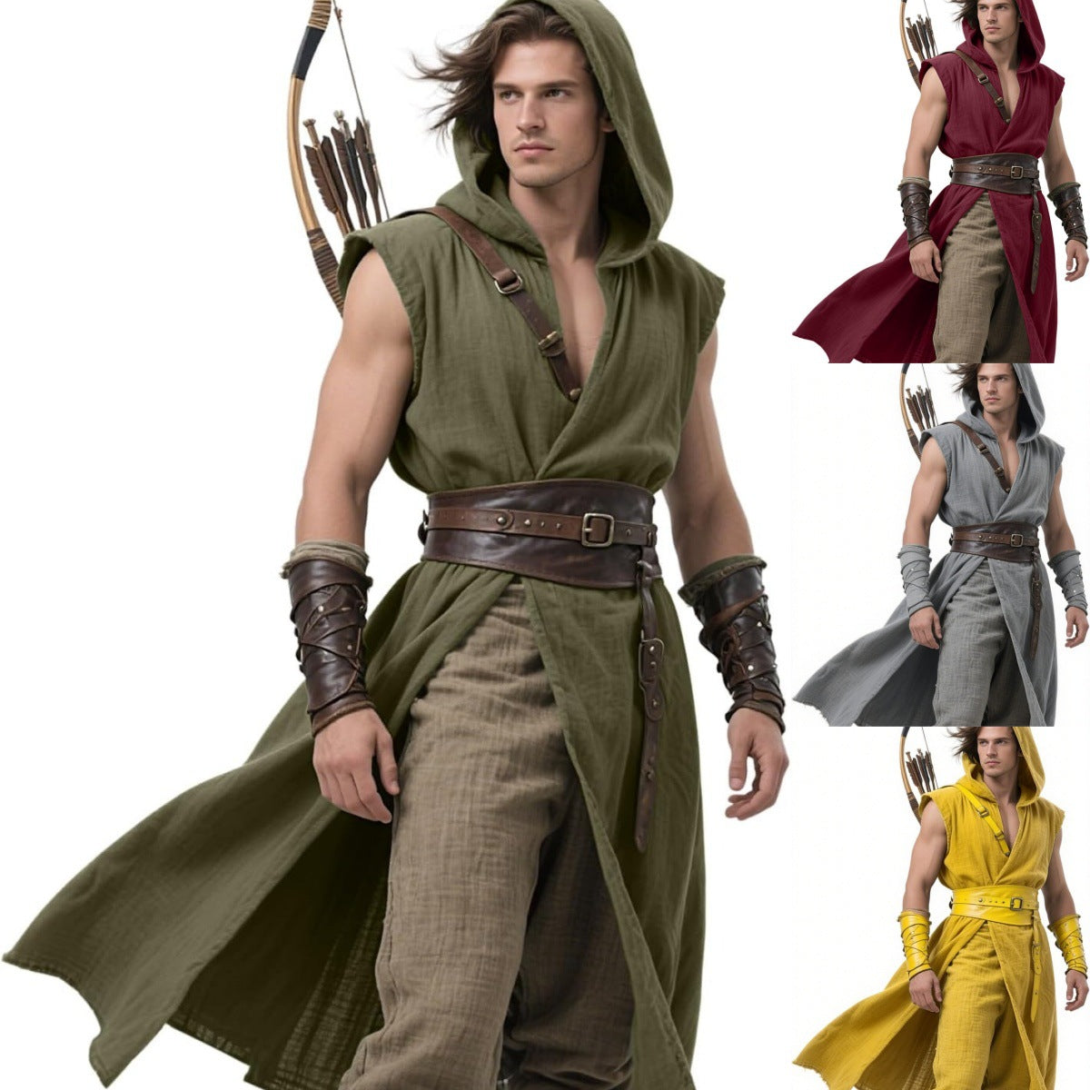 Medieval Sleeveless Tunic Renaissance Cape
