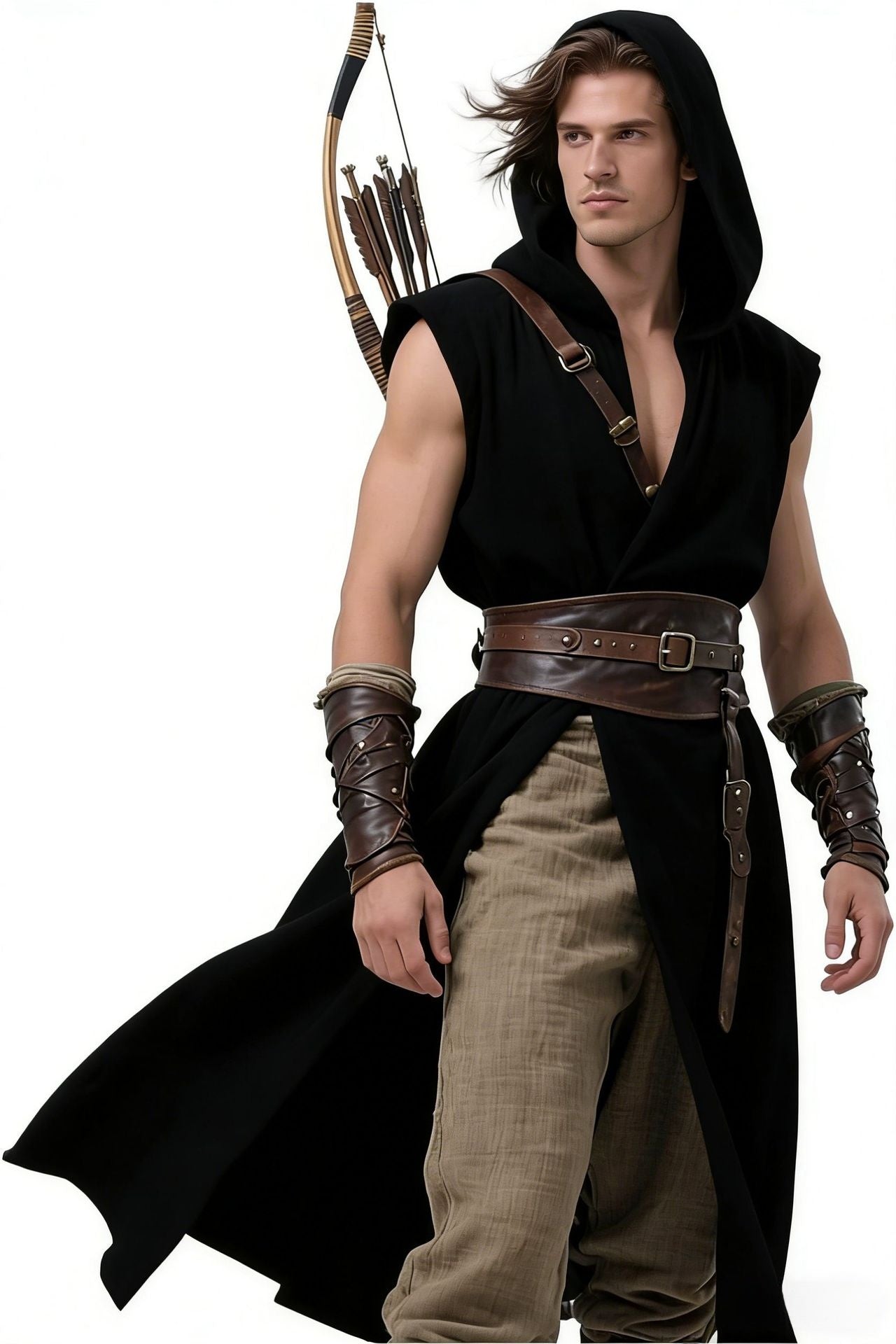 Medieval Sleeveless Tunic Renaissance Cape