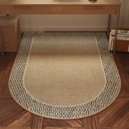 Medieval-Style Arched Crystal Velvet Carpet for Home Study, Computer Chair Cooling Mat, No-Wash, Easy to Care For, Protects the Floor