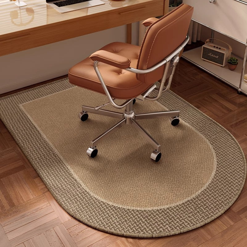Medieval-Style Arched Crystal Velvet Carpet for Home Study, Computer Chair Cooling Mat, No-Wash, Easy to Care For, Protects the Floor