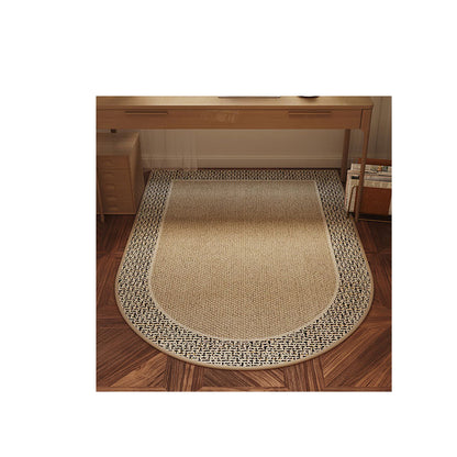 Medieval-Style Arched Crystal Velvet Carpet for Home Study, Computer Chair Cooling Mat, No-Wash, Easy to Care For, Protects the Floor
