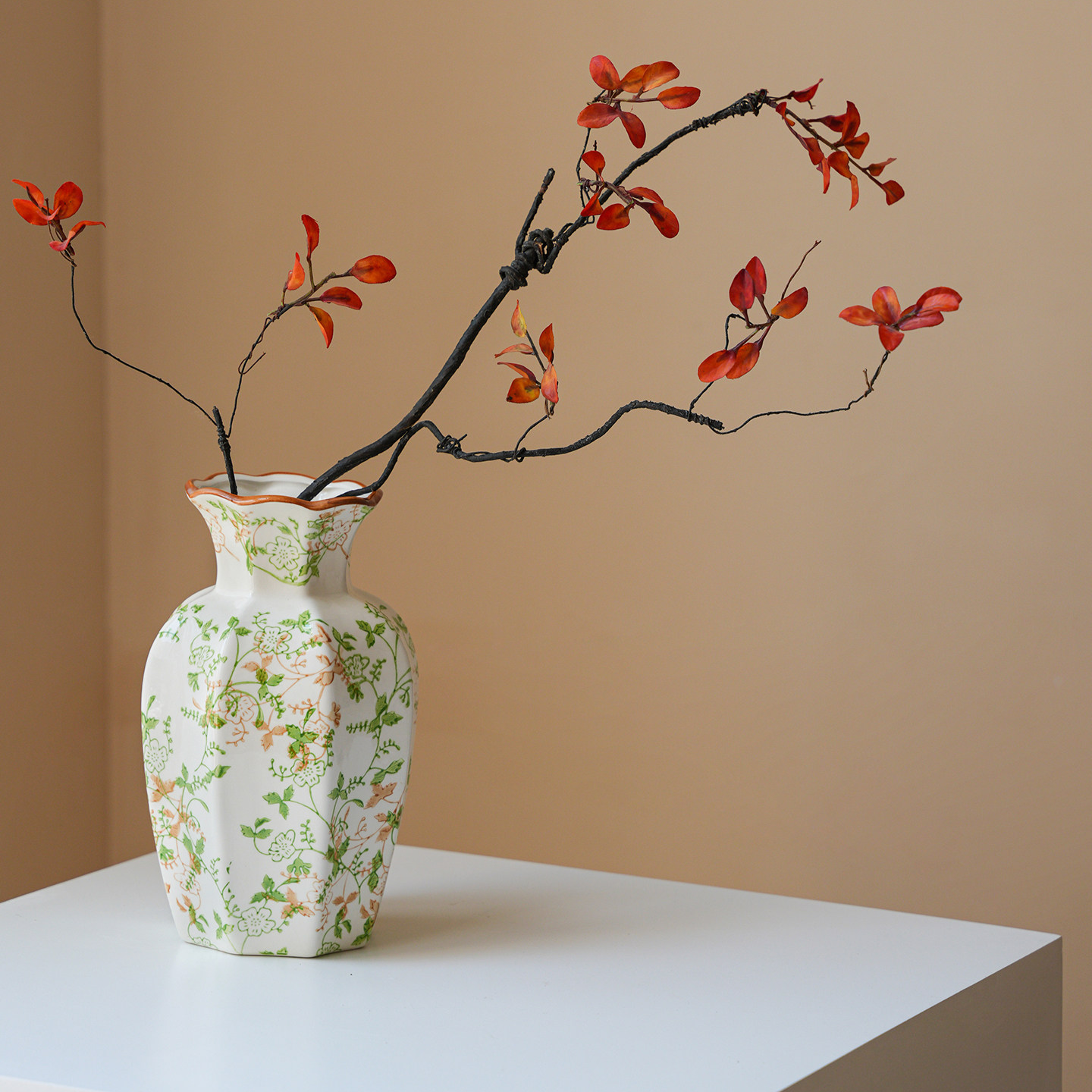 Medieval Style Blue and White Porcelain Vase