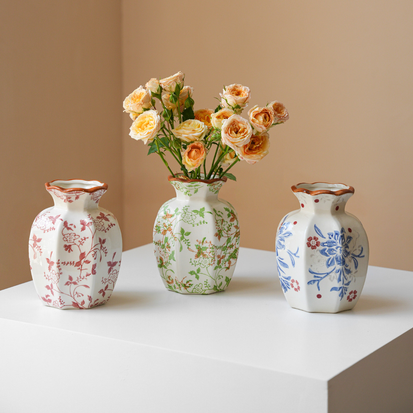 Medieval Style Blue and White Porcelain Vase