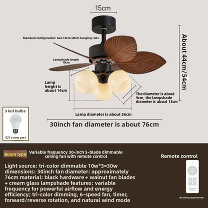 Medieval Style Ceiling Fan Light with Remote Control