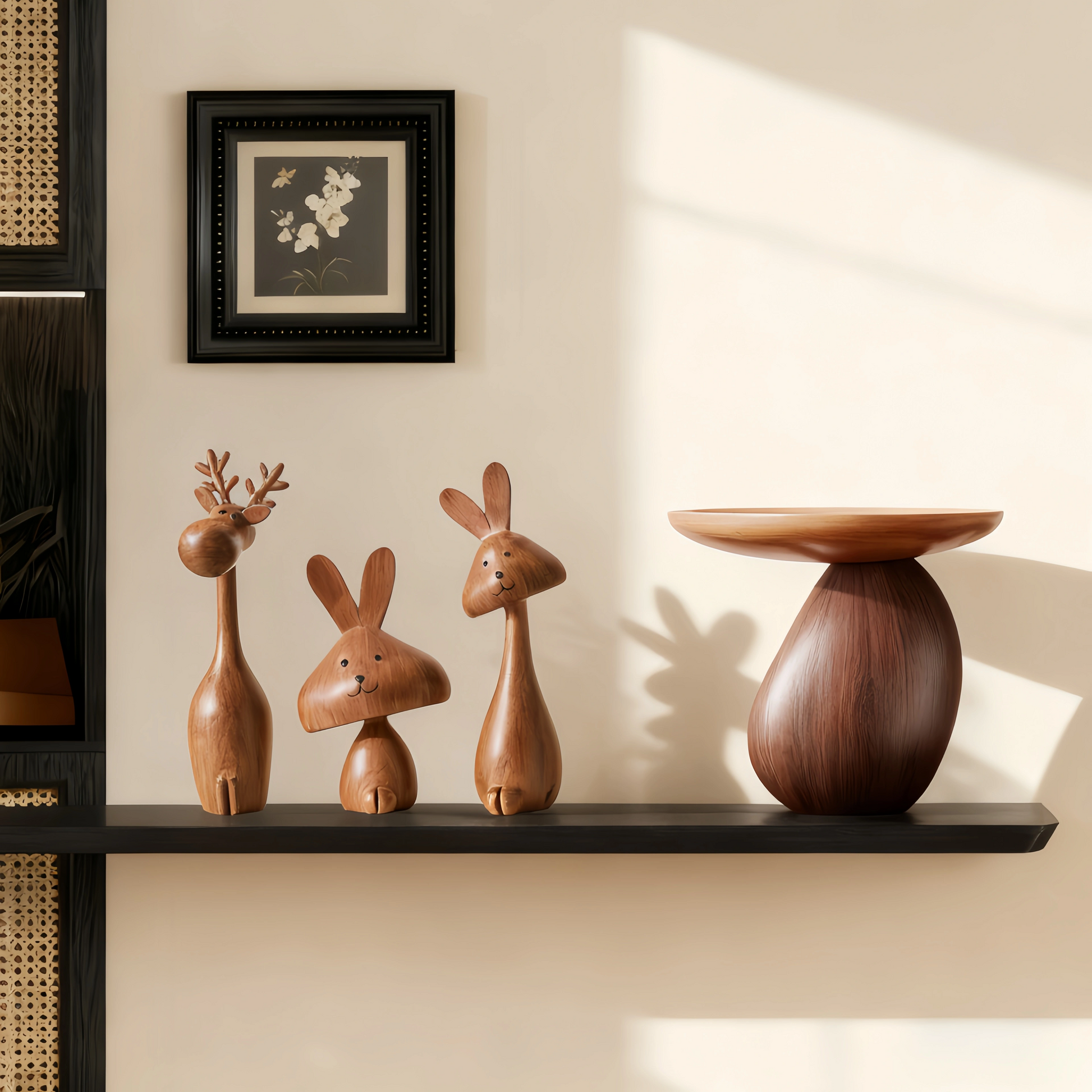 Medieval Style Rabbit Family Figurine