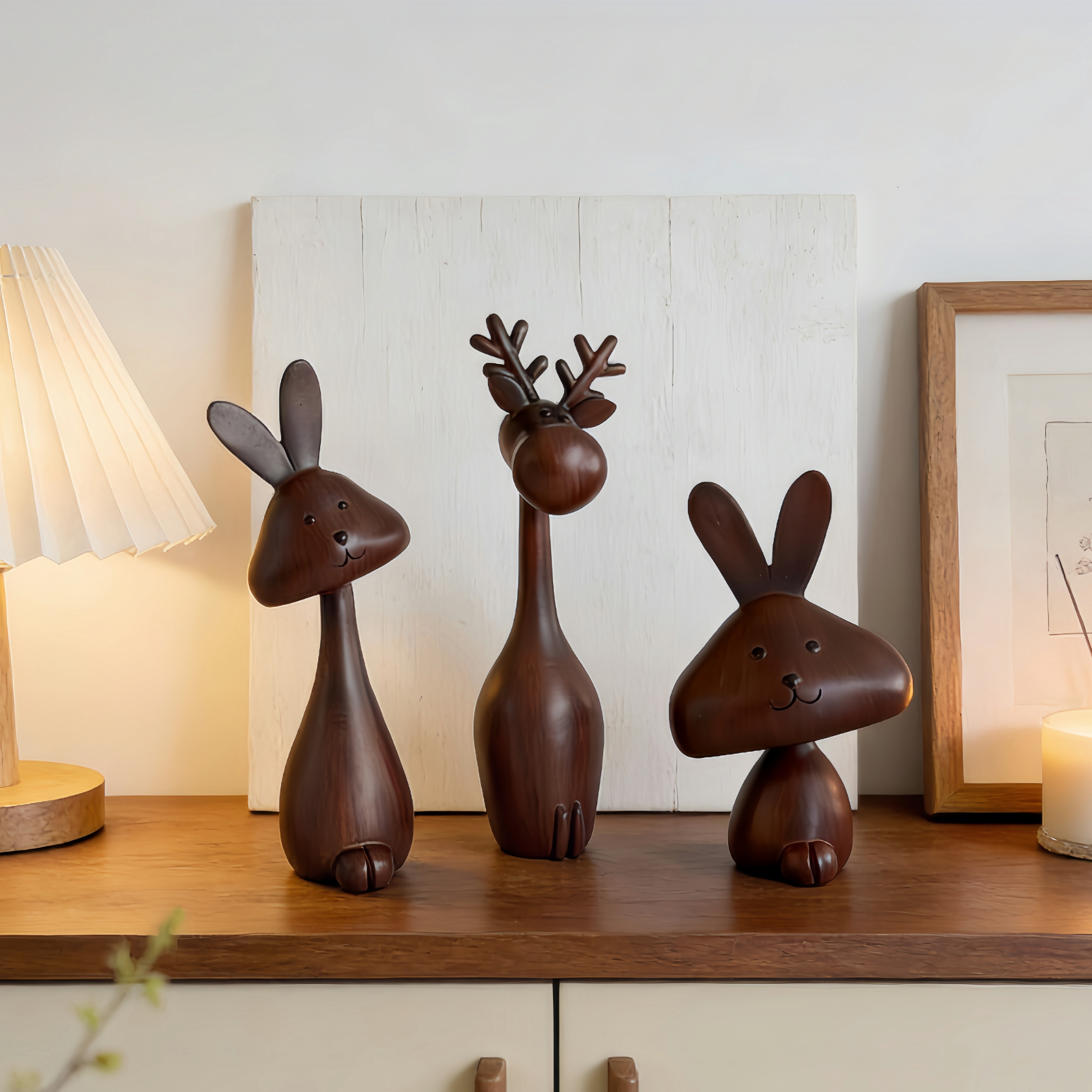 Medieval Style Rabbit Resin Desktop Ornament