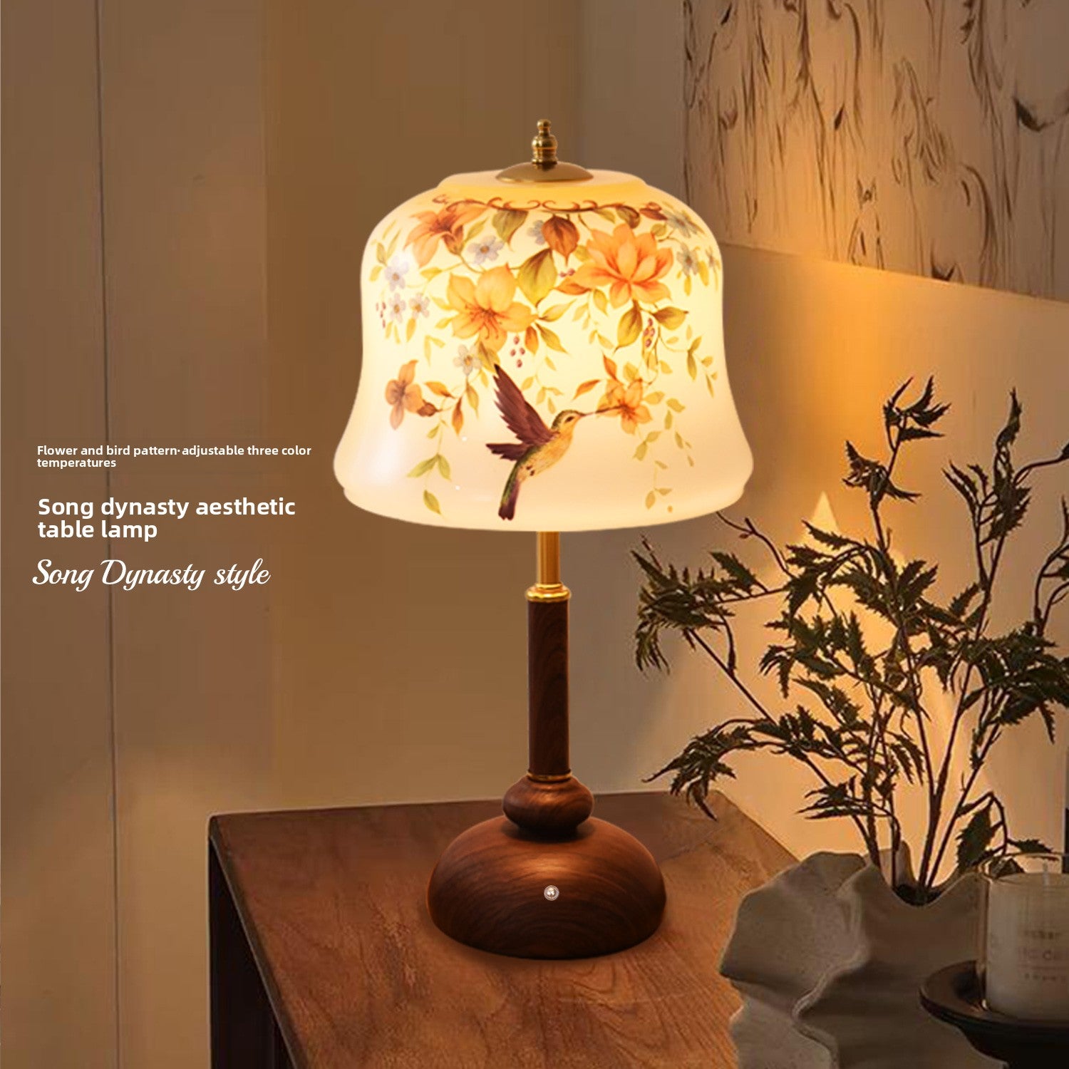 Medieval Style Table Lamp with Dimmable LED