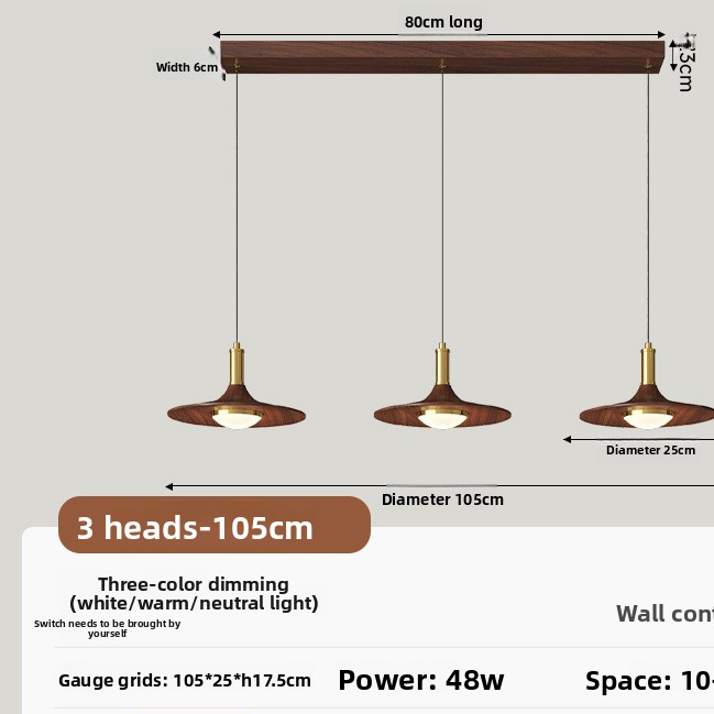 Medieval Style Walnut Wood Chandelier