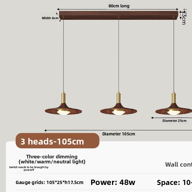 Medieval Style Walnut Wood Chandelier