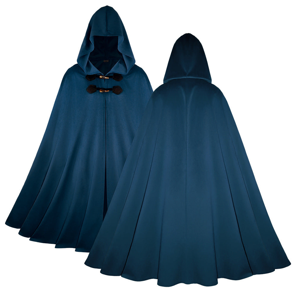 Medieval Velvet Hooded Cloak Costume