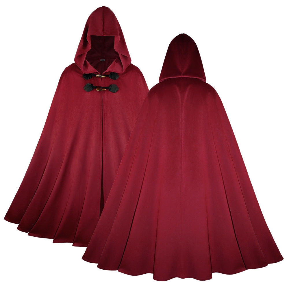 Medieval Velvet Hooded Cloak Costume