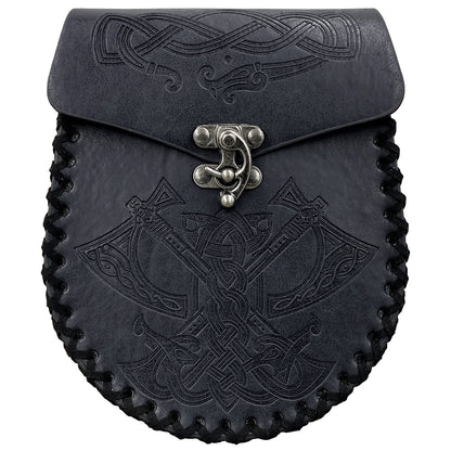 Medieval Viking Style Adjustable Waist Bag with Coin Purse