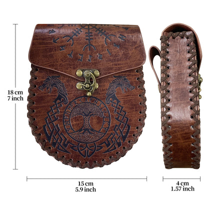 Medieval Viking Style Adjustable Waist Bag with Coin Purse