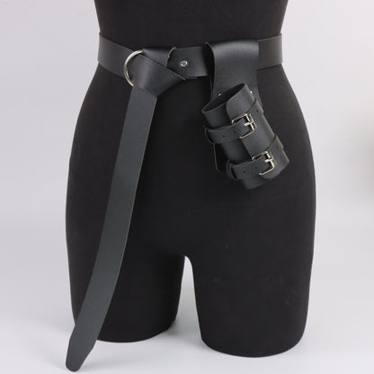 Medieval Viking sword scabbard waist belt