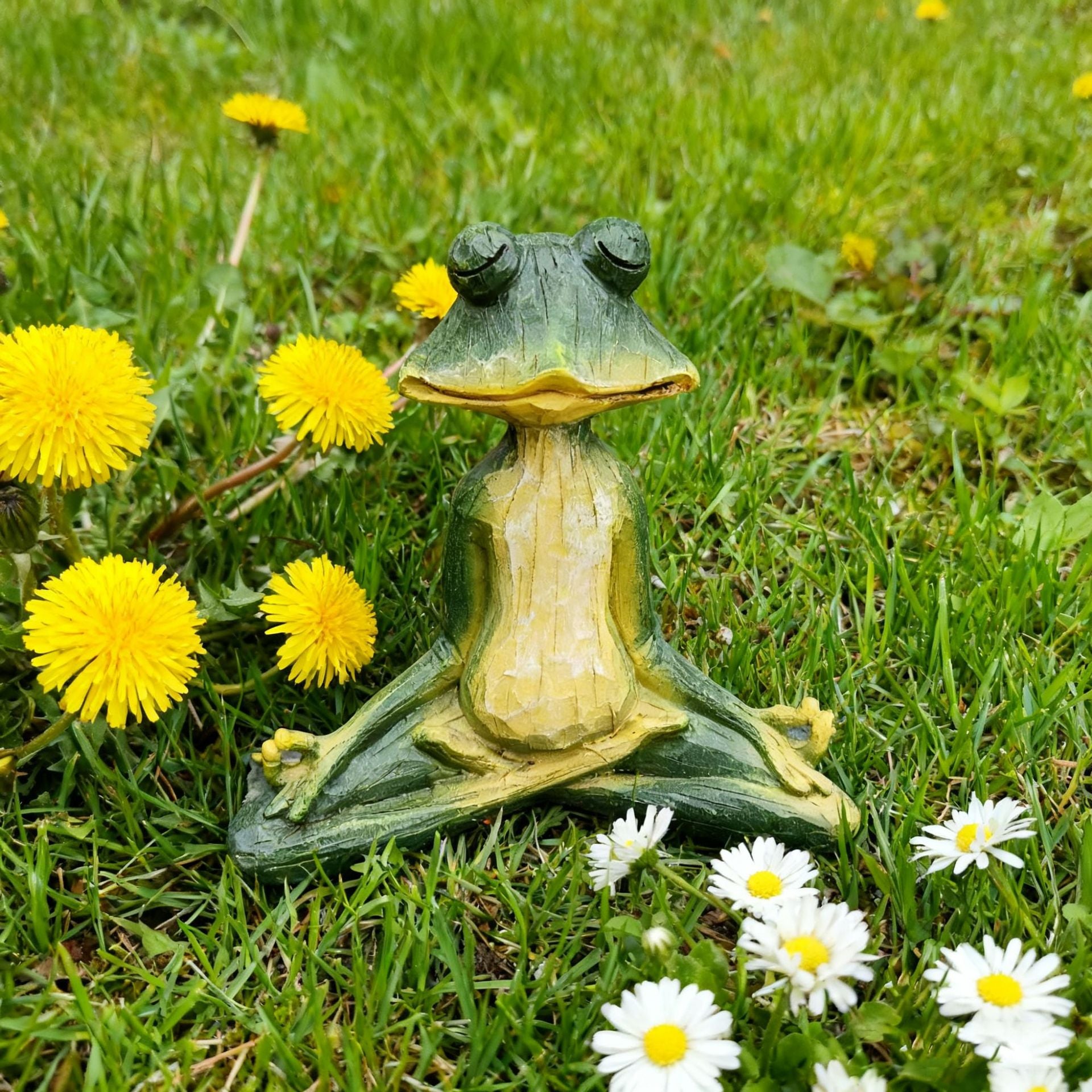 Meditation Frog Resin Garden Ornament