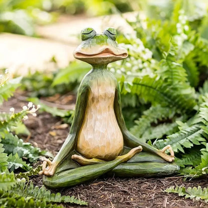 Meditation Frog Resin Sculpture Garden Decoration