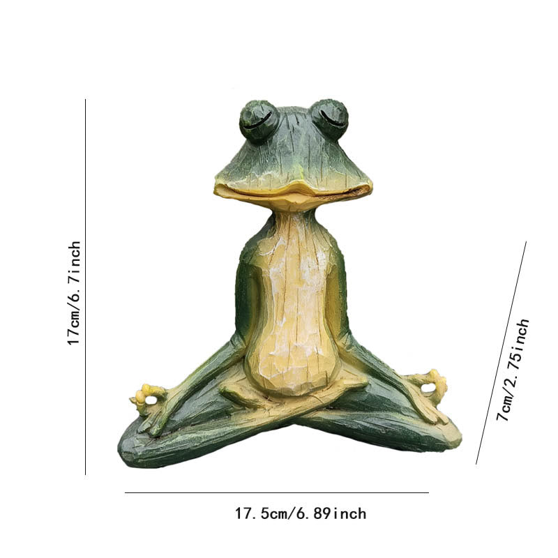 Meditation Frog Resin Sculpture Garden Decoration